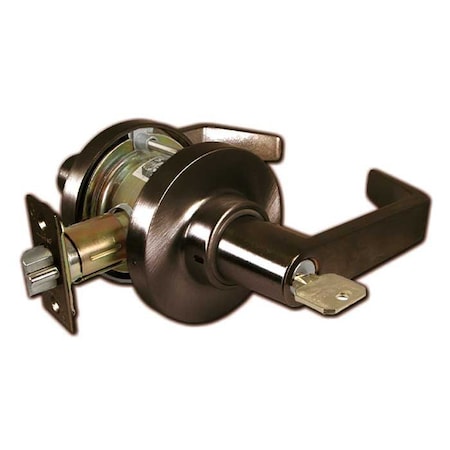 Grade 2 Cylindrical Lock, S-Classroom, 175 Lever, Round Rose, Oil Rubbed Dark Bronze, 2-3/4 Inch